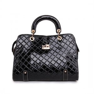 Coach Rhombus Medium Black Satchels BSR