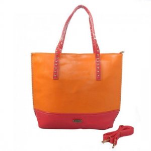 Coach Stud North South Large Orange Totes CJG