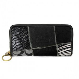 Coach Holiday Matching Large Black Multi Wallets EDD