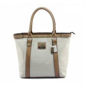 Coach North South Medium White Totes DJD