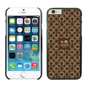 Coach Logo Monogram Brown iPhone 6 Cases EZN