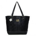 Coach Legacy Logo In Monogram Medium Black Totes BPS