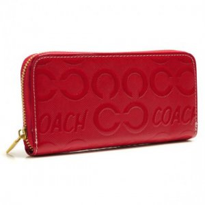 Coach Logo Large Red Wallets BCX