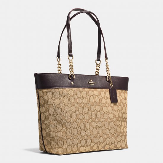 Storage Pocket Coach Sophia Tote In Signature Canvas