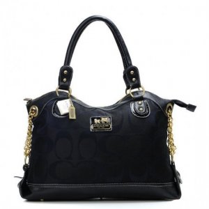 Coach Legacy Pinnacle Lowell In Signature Large Black Satchels ADU