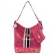 Coach In Signature Medium Fuchsia Shoulder Bags AYI