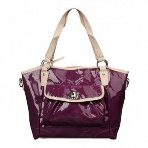 Coach Bleecker Riley Carryall Small Purple Satchels ECD