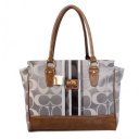 Coach Candace In Signature Medium Grey Satchels BFN