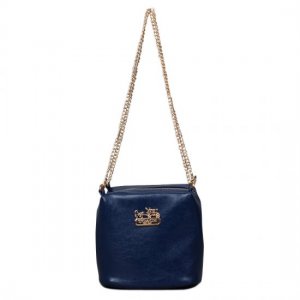 Coach Saffiano Logo Small Blue Crossbody Bags EMA