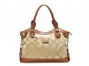 Coach Borough Logo In Signature Large Khaki Totes BQN