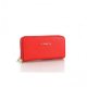 Coach Double Zip In Saffiano Small Red Wallets FFP