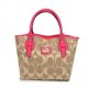 Coach Logo In Monogram Small Khaki Totes DCM