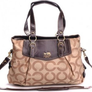 Coach Madeline East West Large Khaki Satchels BXM