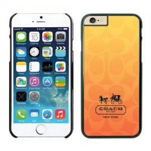 Coach In Signature Orange iPhone 6 Cases FBH