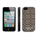 Coach Logo Signature Beige iPhone 4 4S Cases AUF