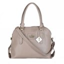 Coach Logo Charm Small Grey Satchels DWL