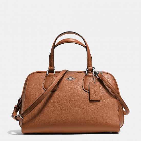 Genuine Leather Coach Nolita Satchel In Pebble Leather