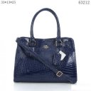 Coach Buckle Logo Medium Blue Satchels EMU