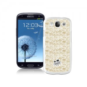 Coach Fashion Logo Khaki Samsung Galaxy S3 9300 BGM