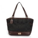 Coach Legacy Logo In Monogram Small Black Totes BPK