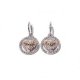 Coach Heart Logo Circle Silver Earrings BZI