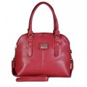 Coach Logo Charm Small Red Satchels DWM