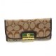 Coach Kristin In Signature Large Khaki Wallets DVN