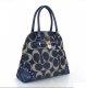 Coach Bleecker Pinnacle Riley Logo Medium Navy Satchels ETT