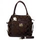 Coach Logo In Signature Medium Coffee Satchels BJC