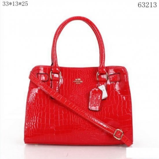 Coach Fashion Signature Medium Red Satchels BTU