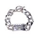 Coach Logo plate Silver Bracelets BZM