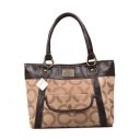 Coach Logo Monogram Large Khaki Totes DOG