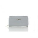 Coach Zip In Saffiano Small Grey Wallets FFL