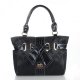 Coach Poppy Bowknot Signature Medium Black Totes FDD