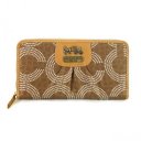 Coach Dot Logo Monogram Large Yellow Wallets EDH