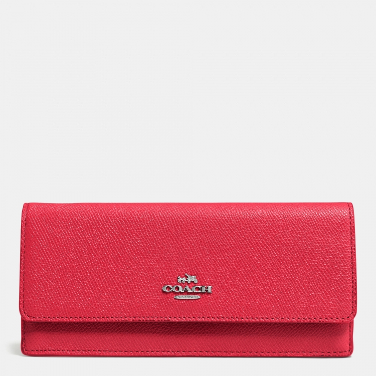 Worldwide Hot Sale Coach Soft Wallet In Embossed Textured Leather - Click Image to Close