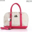 Coach Bleecker Pinnacle Riley Logo Medium Pink Khaki Satchels ETU