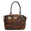 Coach Madison Signature Medium Coffee Satchels EIT