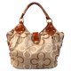 Coach Willis Big C Logo Large Khaki Satchels EJJ