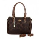 Coach Madison Logo Medium Coffee Luggage Bags DKE