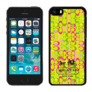 Coach In Confetti Signature Green iPhone 5C Cases DRH