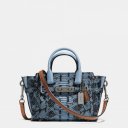 2016 New Coach Swagger 20 In Colorblock Exotic Embossed Leather