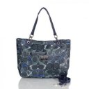 Coach Poppy In Monogram Large Navy Totes BWX