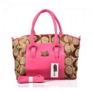 Coach Madison Signature Medium Pink Totes DPE