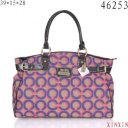 Coach Poppy Monogram Medium Purple Satchels CDK