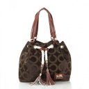 Coach Julia Logo Medium Coffee Totes FEN