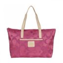 Coach Legacy Logo In Monogram Medium Fuchsia Totes BPZ