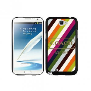 Coach Stripe Multicolor Samsung Note 2 Cases DSZ