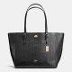 Luxury Handbags Coach Turnlock Tote In Snake Embossed Leather