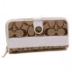 Coach In Signature Large White Wallets DTT